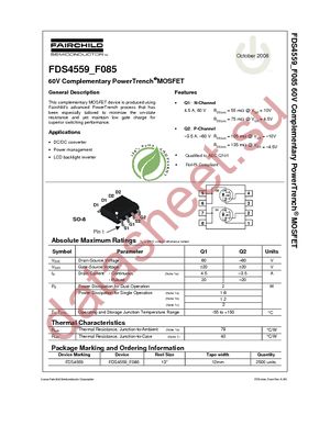 FDS4559_F085 datasheet  